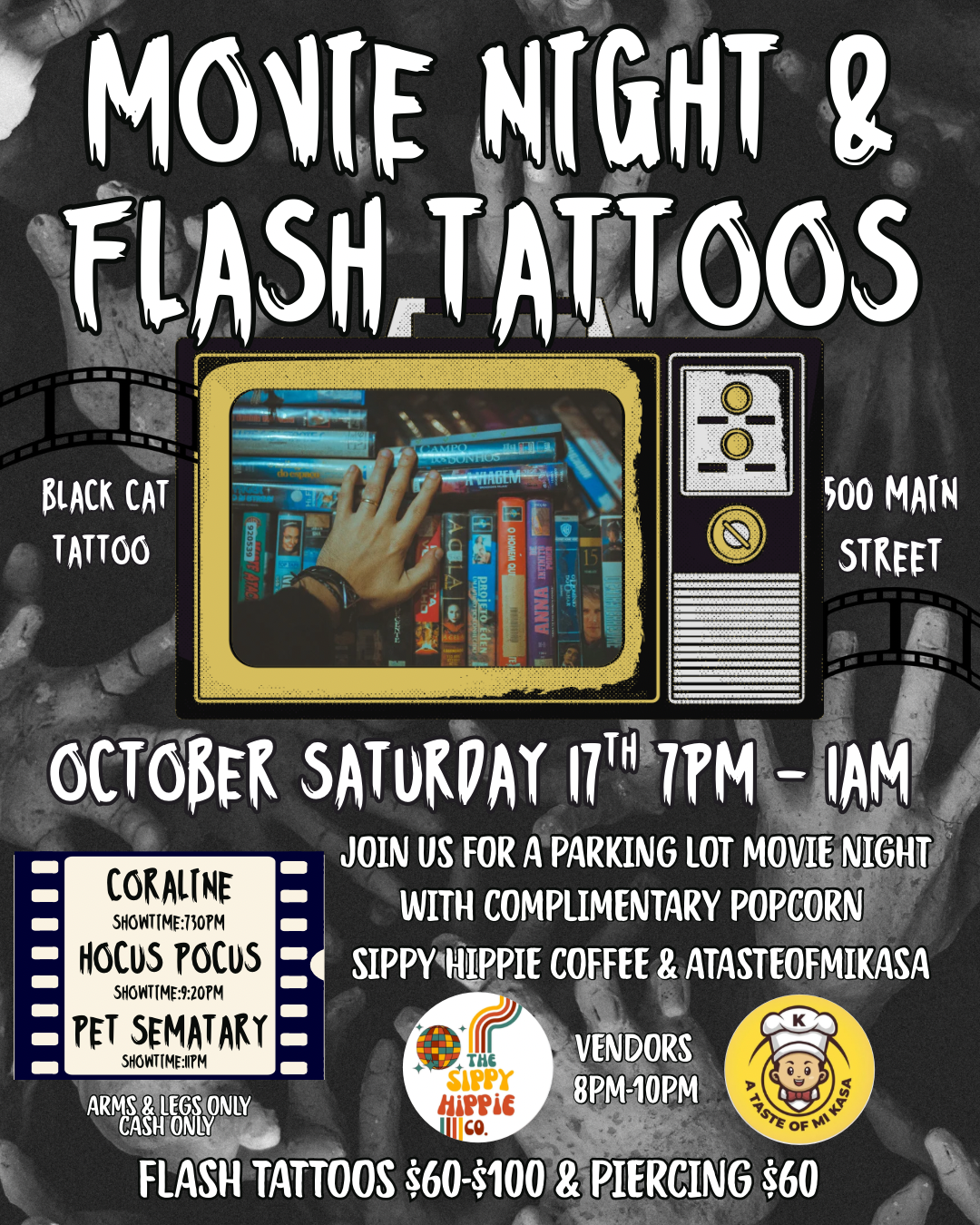 Movie Night & Flash Tattoos